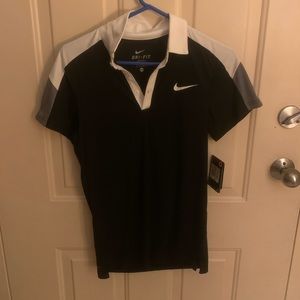 Men’s XS Nike Short Sleeve Polo Blk/white